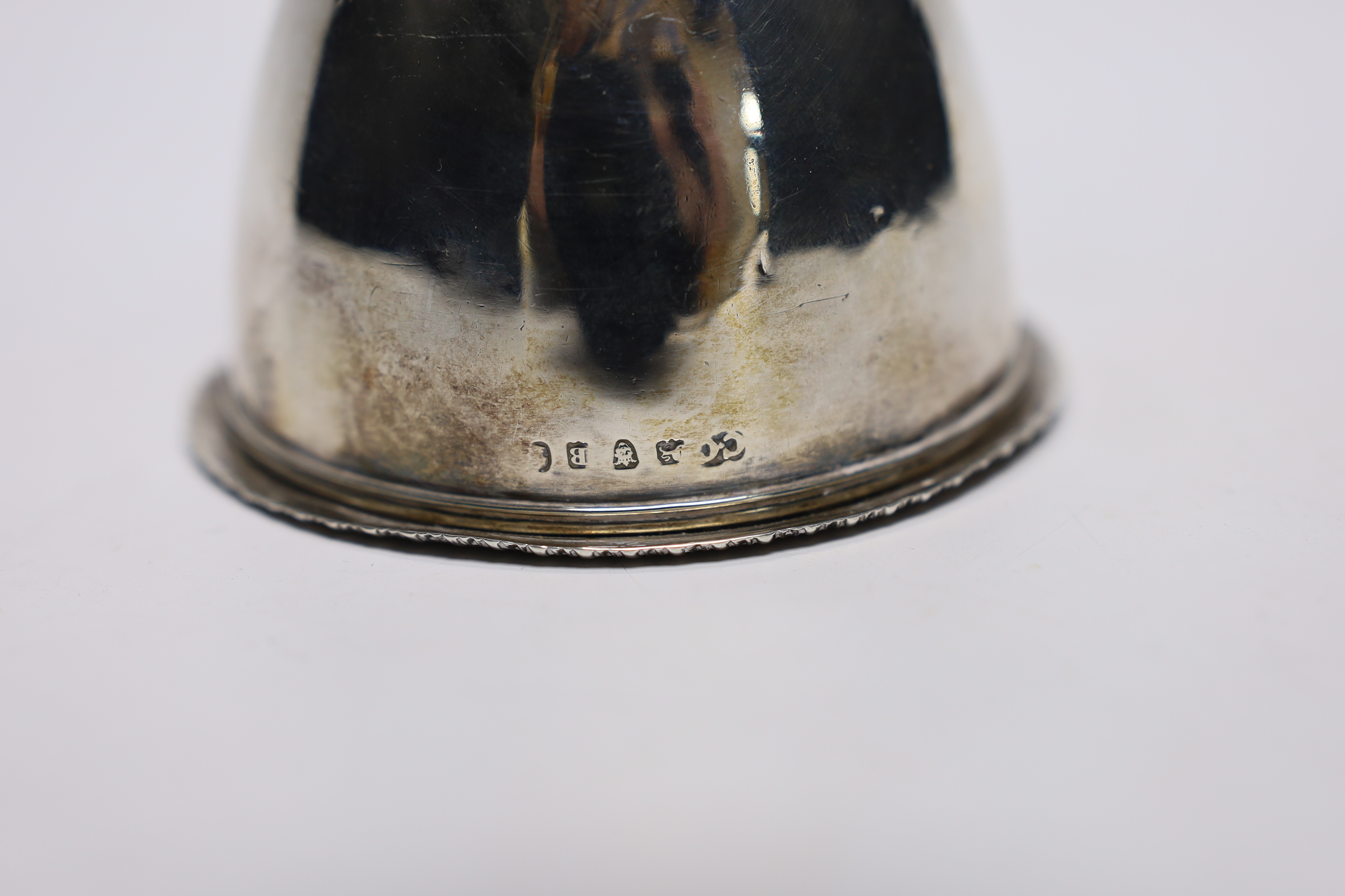 A George III silver wine funnel, no muslin ring, Charles Chesterman II?, London, 1797, 15.2cm.